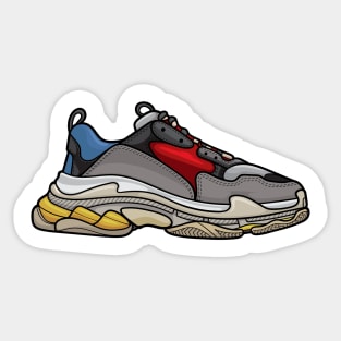 Balen Triple Blue Red Sneaker Sticker